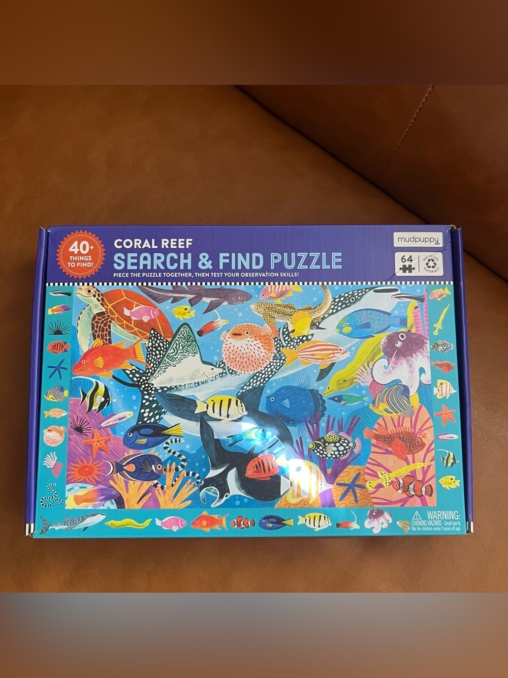 Mudpuppy Coral Reef - 64 Piece Search & Find Puzzle Ages 4+ New in box